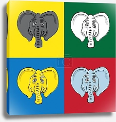 Постер Поп-арт слон