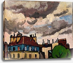 Постер Лайман Сайен Генри Rooftops and Clouds, Paris