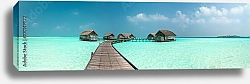 Постер Мальдивы. Хижины в море