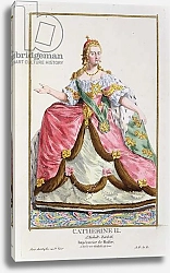 Постер Portrait of Empress Catherine II 'The Great' of Russia, from a collection of plates portraying different Costumes of the World, 1780
