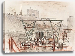 Постер Жуас Чарльз Travaux du métro entre le pont au Change et le pont Notre Dame