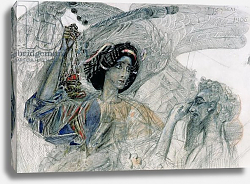 Постер Врубель Михаил The Six Winged Seraph, from 'The Prophet', by Alexander Pushkin, 1905 Постер Врубель Михаил The Six Winged Seraph, from 'The Prophet', by Alexander Pushkin, 1905