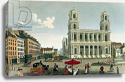 Постер Курвузье Анри View of the Church of Saint-Sulpice, engraved by Anne Rosalie Filleul Постер Курвузье Анри View of the Church of Saint-Sulpice, engraved by Anne Rosalie Filleul