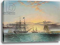 Постер Баттерсворт Джеймс The U.S.S. Ohio Under Tow in the Lower Bay, New York with a View of Fort Hamilton Постер Баттерсворт Джеймс The U.S.S. Ohio Under Tow in the Lower Bay, New York with a View of Fort Hamilton