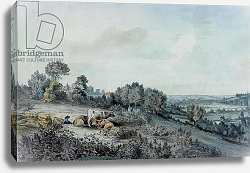Постер Констебль Джон (John Constable) The Valley of the Stour, looking towards East Bergholt, 1880 Постер Констебль Джон (John Constable) The Valley of the Stour, looking towards East Bergholt, 1880