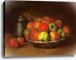 Постер Курбе Гюстав (Gustave Courbet) Still Life with Apples and a Pomegranate, 1871-72 Постер Курбе Гюстав (Gustave Courbet) Still Life with Apples and a Pomegranate, 1871-72
