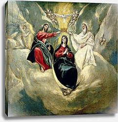 Постер Эль Греко The Coronation of the Virgin, c.1591-92 Постер Эль Греко The Coronation of the Virgin, c.1591-92