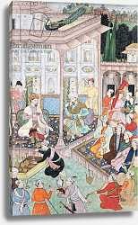 Постер Школа: Индийская Meeting between Babur and Bedi Az Zaman Mirza, 16th-17th century Постер Школа: Индийская Meeting between Babur and Bedi Az Zaman Mirza, 16th-17th century