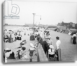 Постер Boardwalk & beach, Asbury Park, N.J. Постер Boardwalk & beach, Asbury Park, N.J.