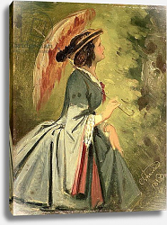 Постер Швинд Моритц Portrait of Anna, the artist's daughter, 1860 Постер Швинд Моритц Portrait of Anna, the artist's daughter, 1860