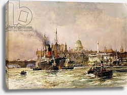Постер Дикстон Чарльз Shipping on the Thames Below St. Paul's, 1930 Постер Дикстон Чарльз Shipping on the Thames Below St. Paul's, 1930