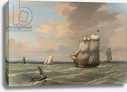 Постер Лэйн Фитц Ships Leaving Boston Harbor, 1847 Постер Лэйн Фитц Ships Leaving Boston Harbor, 1847