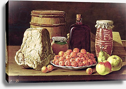 Постер Мелендез Луи Still Life with Fruit and Cheese Постер Мелендез Луи Still Life with Fruit and Cheese