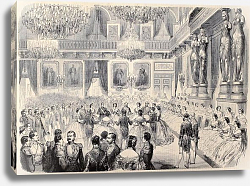 Постер Grand Bal in Tuileries Palace. Original, after drawing of G. Durand, published on “L'Illustration, J Постер Grand Bal in Tuileries Palace. Original, after drawing of G. Durand, published on “L'Illustration, J