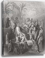 Постер Доре Гюстав Jesus Blessing the Children, illustration from Dore's 'The Holy Bible', engraved by Pannemaker, 1866 Постер Доре Гюстав Jesus Blessing the Children, illustration from Dore's 'The Holy Bible', engraved by Pannemaker, 1866