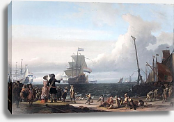 Постер Dutch ships in the roadstead of Texel Постер Dutch ships in the roadstead of Texel