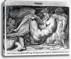 Постер Буанаротти Микелеанжело (последователи) Leda, engraved by Jacobus Bos, Boss or Bossius Постер Буанаротти Микелеанжело (последователи) Leda, engraved by Jacobus Bos, Boss or Bossius