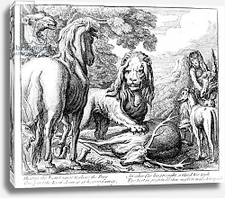 Постер Барлоу Франсис The Lion's Share, illustration to 'Aesop's Fables', 1687 Постер Барлоу Франсис The Lion's Share, illustration to 'Aesop's Fables', 1687