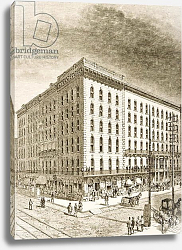 Постер Школа: Английская 19в. The Sherman Hotel, Chicago, in c.1870, from 'American Pictures', 1876 Постер Школа: Английская 19в. The Sherman Hotel, Chicago, in c.1870, from 'American Pictures', 1876