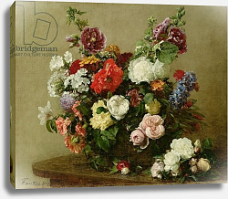 Постер Фантен-Латур Анри French Roses and Peonies, 1881 Постер Фантен-Латур Анри French Roses and Peonies, 1881