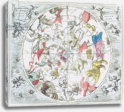 Постер Селлариус Адре (карты) Celestial Planisphere Showing the Signs of the Zodiac, from 'The Celestial Atlas', 1660-61 Постер Селлариус Адре (карты) Celestial Planisphere Showing the Signs of the Zodiac, from 'The Celestial Atlas', 1660-61