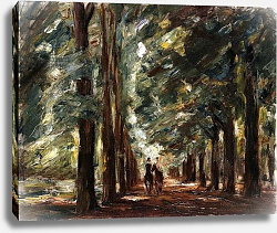Постер Либерман Макс Avenue in Sakrow with Two Riders; Allee in Sakrow mit zwei Reitern, c.1923 Постер Либерман Макс Avenue in Sakrow with Two Riders; Allee in Sakrow mit zwei Reitern, c.1923