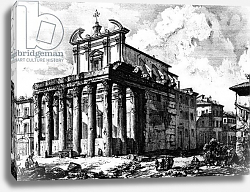 Постер Пиранези Джованни View of the Temple of Antoninus and Faustina, from the 'Views of Rome' series, c.1760 Постер Пиранези Джованни View of the Temple of Antoninus and Faustina, from the 'Views of Rome' series, c.1760