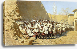 Постер Верещагин Василий У крепостной стены. Пусть войдут. 1871 Постер Верещагин Василий У крепостной стены. Пусть войдут. 1871