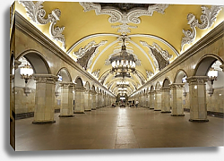 Постер Россия. Москва. Станция метро Комсомольская Постер Россия. Москва. Станция метро Комсомольская