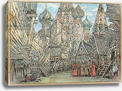 Постер Коровин Константин Set design for Act I of the opera 'Khovanshchina', Постер Коровин Константин Set design for Act I of the opera 'Khovanshchina',