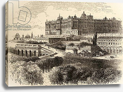 Постер Школа: Английская 19в. The Royal Palace, Madrid, illustration from 'Spanish Pictures' by the Rev. Samuel Manning Постер Школа: Английская 19в. The Royal Palace, Madrid, illustration from 'Spanish Pictures' by the Rev. Samuel Manning