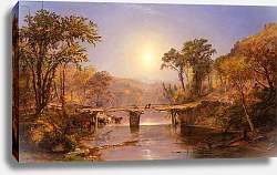 Постер Кропси Джаспер Indian Summer on the Delaware River, 1862 Постер Кропси Джаспер Indian Summer on the Delaware River, 1862