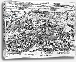 Постер Школа: Фламандская 16в. Protestants meeting in the open around Antwerp, 1576 Постер Школа: Фламандская 16в. Protestants meeting in the open around Antwerp, 1576