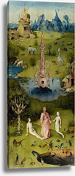Постер Босх Иероним The Garden of Earthly Delights: The Garden of Eden, left wing of triptych, c.1500 Постер Босх Иероним The Garden of Earthly Delights: The Garden of Eden, left wing of triptych, c.1500
