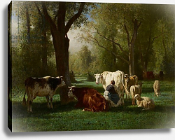 Постер Тройон Констан Landscape with Cattle and Sheep, 1852-8 Постер Тройон Констан Landscape with Cattle and Sheep, 1852-8