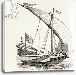 Постер Брейгель (последователи) Pontifical Galley with Sails, Oars and Heavy Artillery, c.1808 Постер Брейгель (последователи) Pontifical Galley with Sails, Oars and Heavy Artillery, c.1808