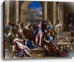 Постер Эль Греко Christ Driving the Money Changers from the Temple, c.1570 Постер Эль Греко Christ Driving the Money Changers from the Temple, c.1570