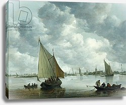 Постер Гойен Ян Fishingboat in an Estuary, 1655 Постер Гойен Ян Fishingboat in an Estuary, 1655