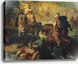 Постер Чассеро Теодор Arab Tribal Chiefs in Single Combat, under the Ramparts of a Town, 1852 Постер Чассеро Теодор Arab Tribal Chiefs in Single Combat, under the Ramparts of a Town, 1852