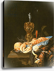 Постер Стрик Юриан A Still Life with a Lobster in a Delft Bowl Постер Стрик Юриан A Still Life with a Lobster in a Delft Bowl