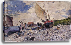 Постер Болдини Джованни Etretat Beach North of Le Havre; Spiagia di Etretat a Nordi di Le Havre, c.1870-72 Постер Болдини Джованни Etretat Beach North of Le Havre; Spiagia di Etretat a Nordi di Le Havre, c.1870-72