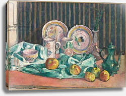 Постер Бернард Эмиль Still life with apples and fruit dishes, c.1906 Постер Бернард Эмиль Still life with apples and fruit dishes, c.1906