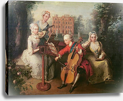 Постер Мерсье Филипп Frederick, Prince of Wales and his Sisters, 1733 Постер Мерсье Филипп Frederick, Prince of Wales and his Sisters, 1733