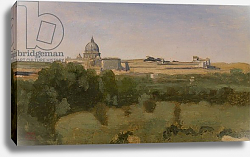 Постер Коро Жан (Jean-Baptiste Corot) View of St. Peter's, Rome, 1826 Постер Коро Жан (Jean-Baptiste Corot) View of St. Peter's, Rome, 1826