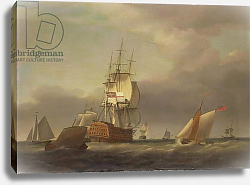 Постер Холман Франсис A Seascape with Men-of-War and Small Craft Постер Холман Франсис A Seascape with Men-of-War and Small Craft