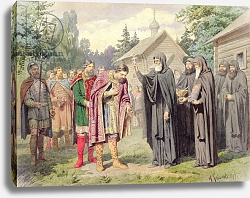 Постер Кившенко Алексей Duke Dimitry and St. Sergy at Redonezh before Battle with Tartars, 1880 Постер Кившенко Алексей Duke Dimitry and St. Sergy at Redonezh before Battle with Tartars, 1880