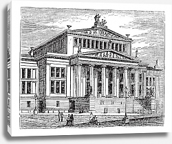 Постер Konzerthaus Berlin or Schauspielhaus Berlin, concert hall, Berlin, Germany, vintage engraving. Постер Konzerthaus Berlin or Schauspielhaus Berlin, concert hall, Berlin, Germany, vintage engraving.