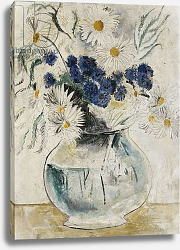 Постер Вуд Кристофер Daisies and Cornflowers in a Glass Bowl, 1927 Постер Вуд Кристофер Daisies and Cornflowers in a Glass Bowl, 1927