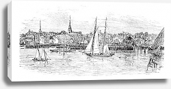 Постер Newburyport in Massachusetts, USA, vintage engraved illustration Постер Newburyport in Massachusetts, USA, vintage engraved illustration