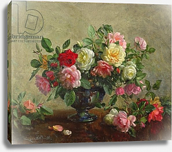 Постер Уильямс Альберт (совр) AB100 Rose Bowl filled with Roses Постер Уильямс Альберт (совр) AB100 Rose Bowl filled with Roses
